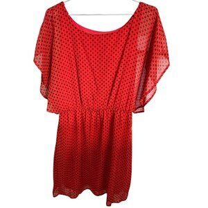 My Story red dress with black flowers size L